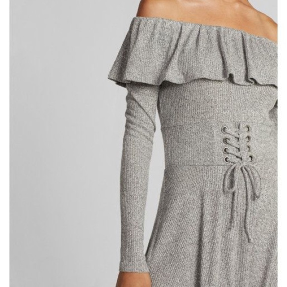 Off Shoulder Ruffle Corset Dress New With Tags